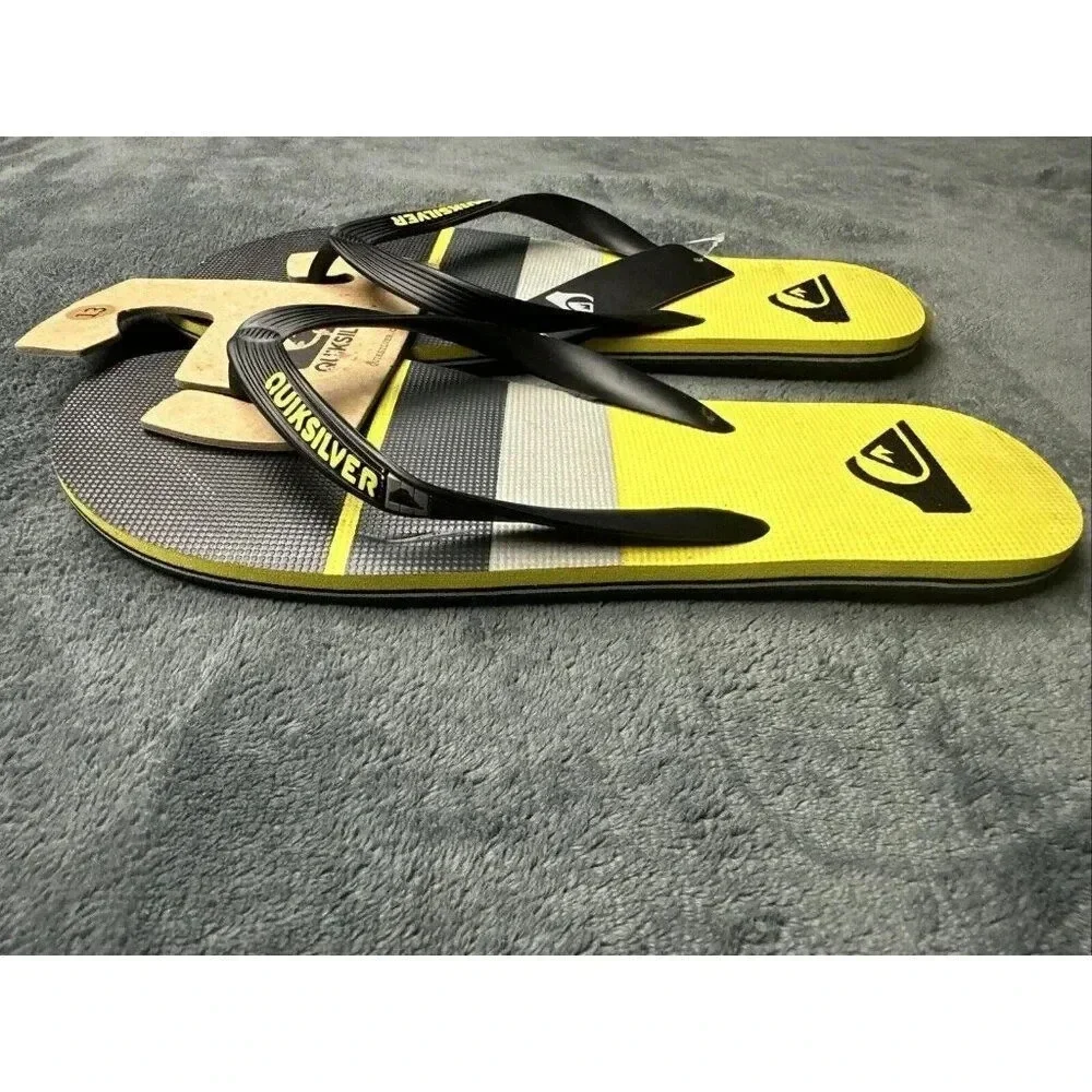 Quiksilver Men’s Molokai Sunset Flip Flop Black Sandals Size 13